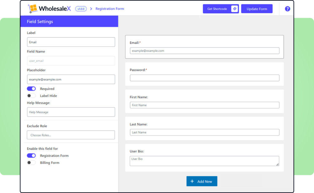 Registration Form Builder