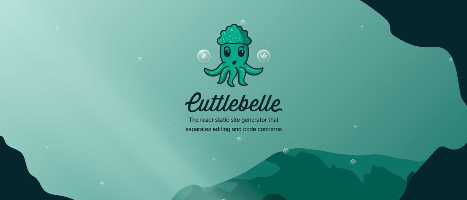 A página inicial do site Cuttlebelle
