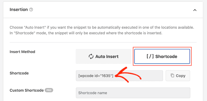 WPCode'da bir kısa kod oluşturma Creating a shortcode in WPCode