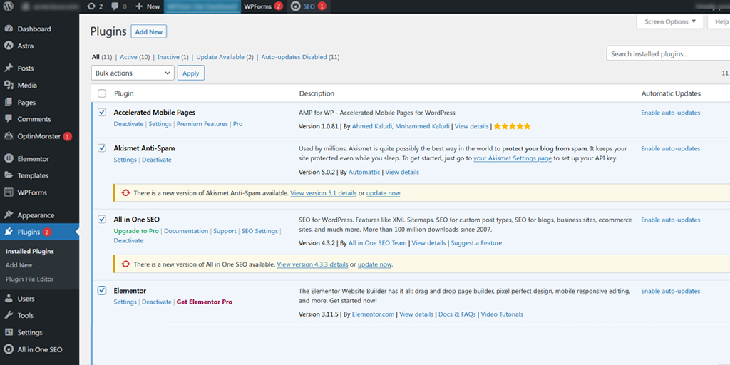 HTTP 499 エラーを修正するには? (6 ベストメソッド) 5 Fixing 499 Error by Disable WordPress Plugins