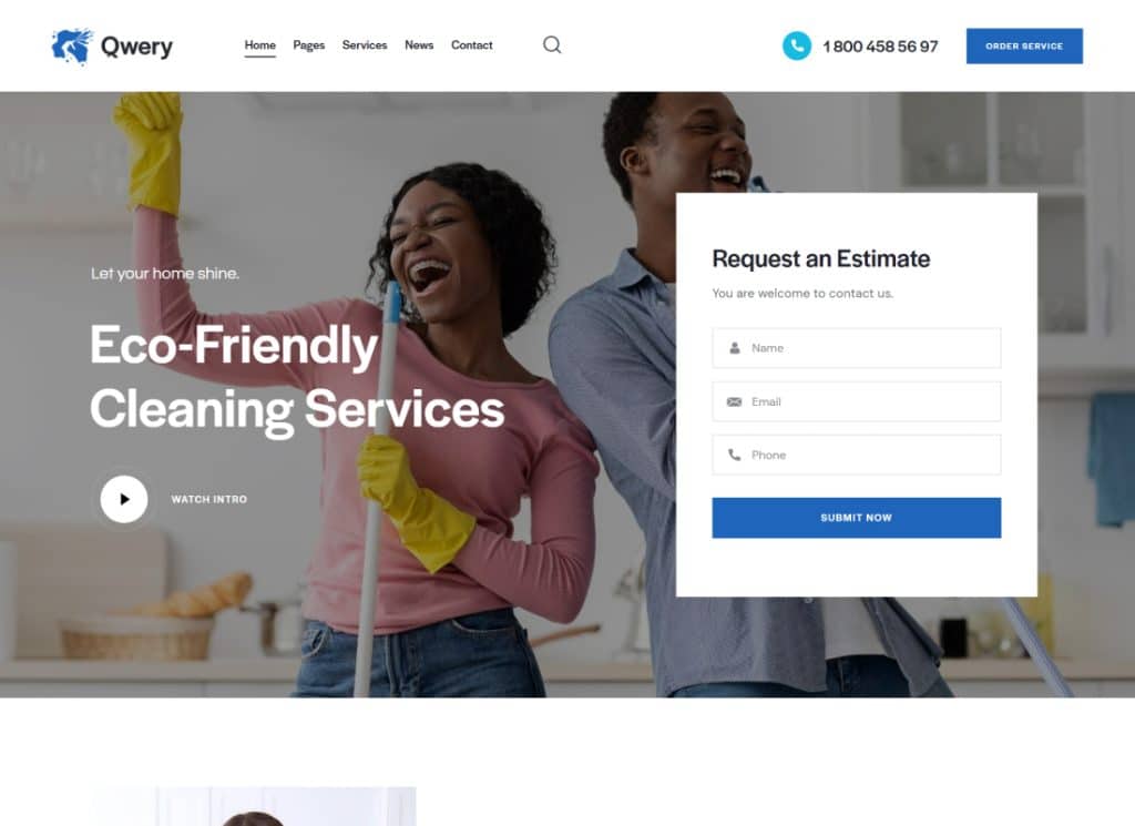 Qwery | Tema WordPress e WooCommerce aziendale multiuso