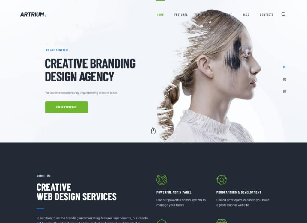 Artrium - ธีม Creative Agency & Web Studio WordPress