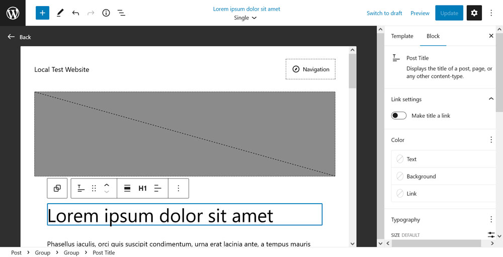 ตัวแก้ไขเทมเพลต wordpress