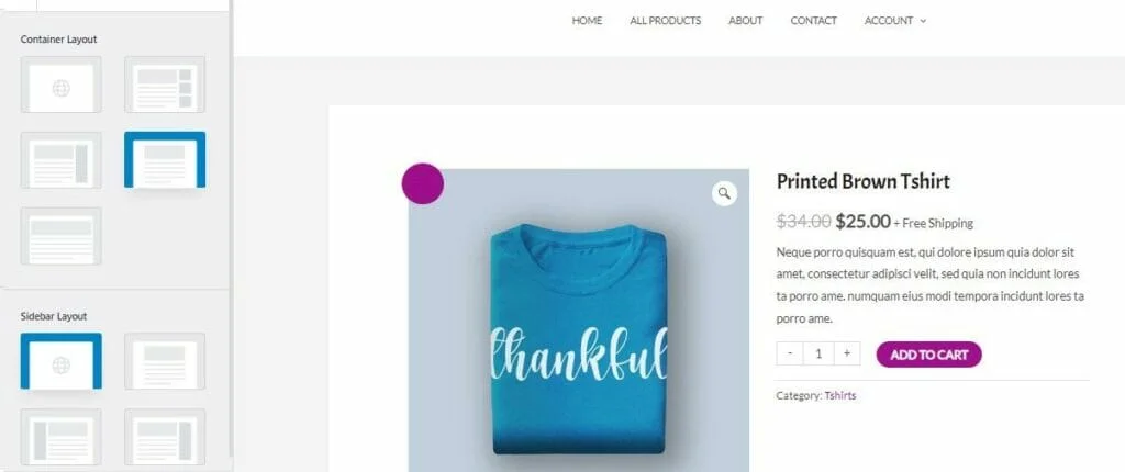personalize o tema geral do woocommerce
