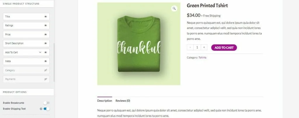 Passen Sie die einzelne Produktseite des WooCommerce-Themas an