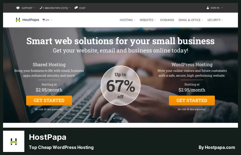 HostPapa - El mejor alojamiento barato de WordPress