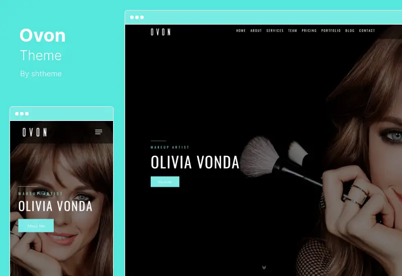 Tema Ovon - Tema WordPress per makeup artist