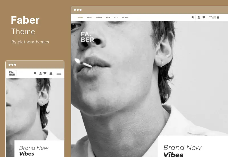 Tema Faber - Negozio di abbigliamento di moda per il tema WooCommerce