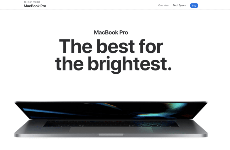 Una captura de pantalla de la apertura de un MacBook Pro