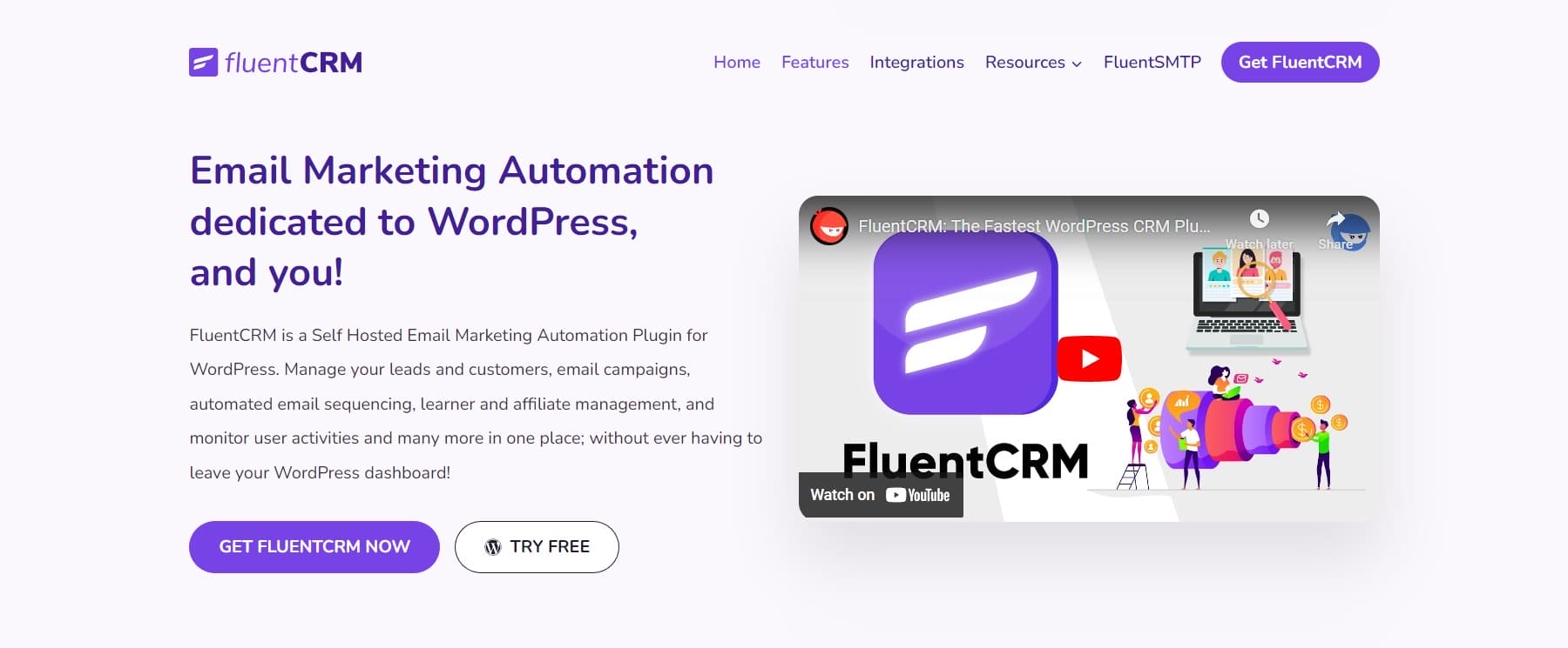 หน้าแรกของปลั๊กอิน FluentCRM กุมภาพันธ์ 2023