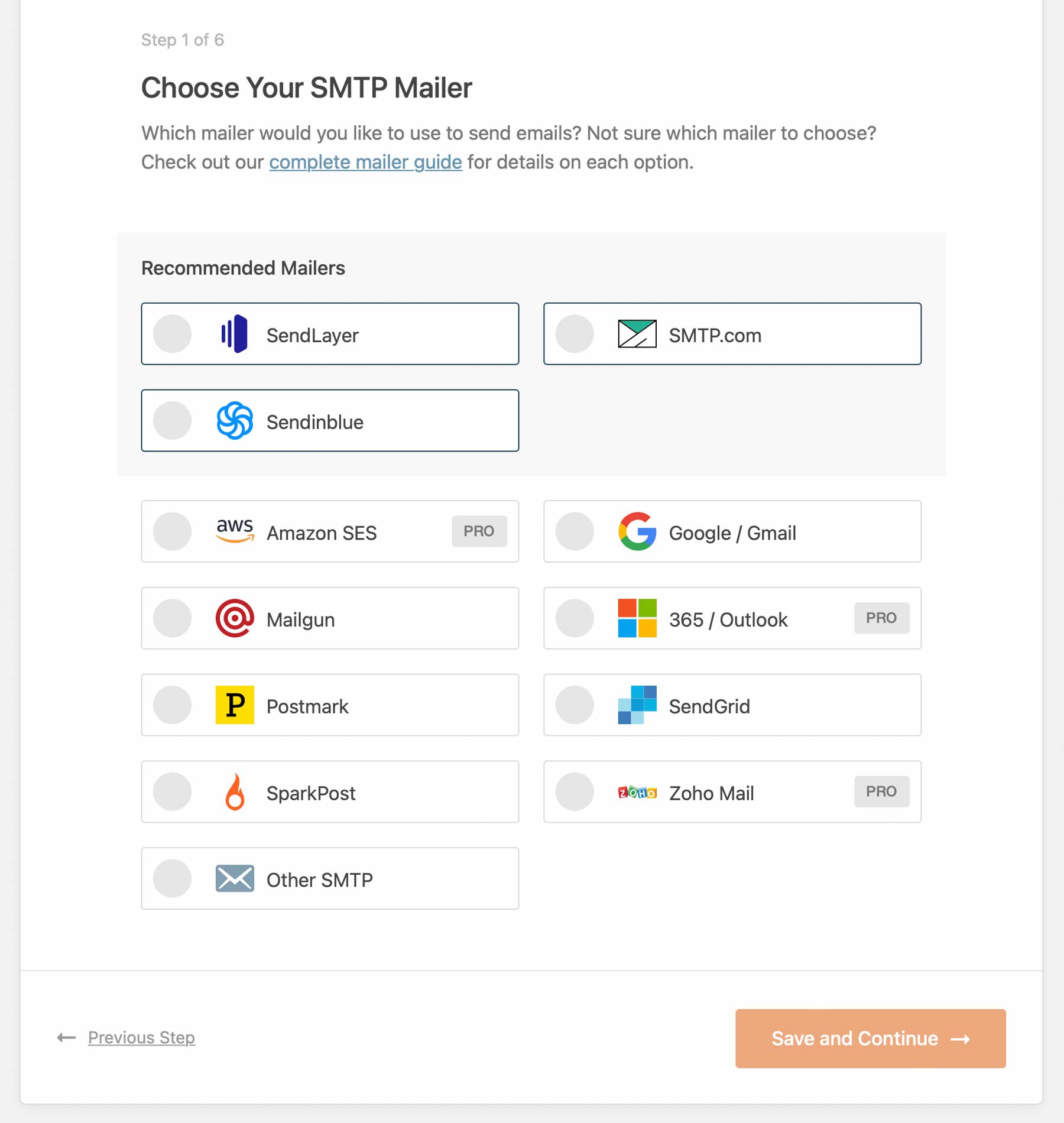 วิซาร์ดการตั้งค่า WP Mail SMTP