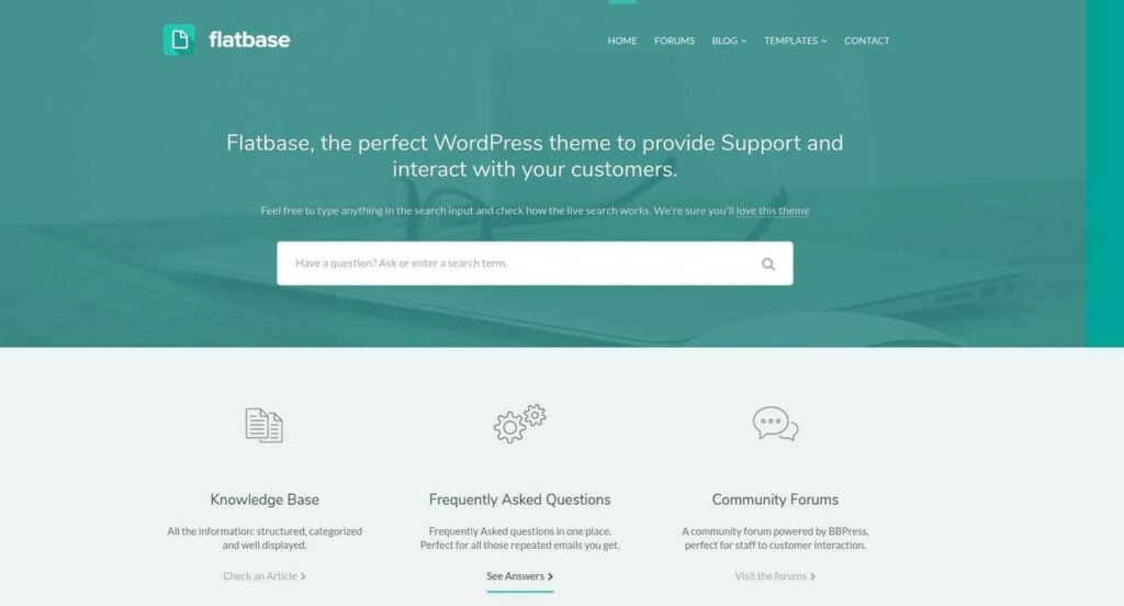 Домашняя тема WordPress Flatbase