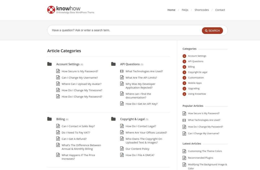 База знаний KnowHow и шаблон часто задаваемых вопросов