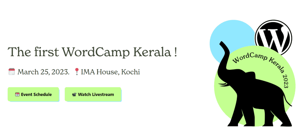 Pagina principală WordCamp Kerala