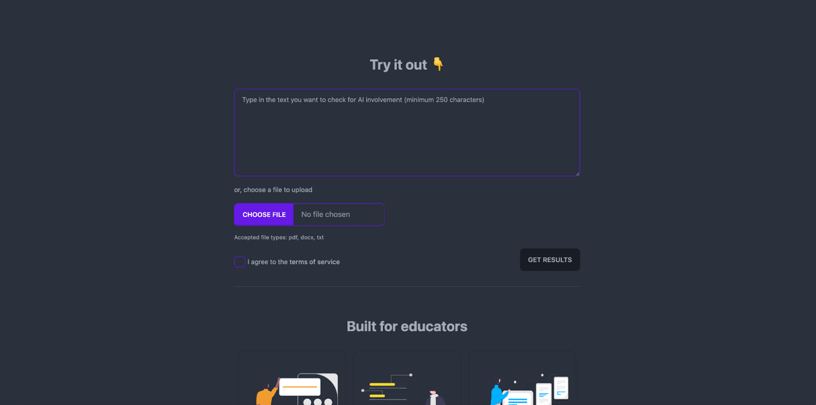 Site-ul web GPT Zero