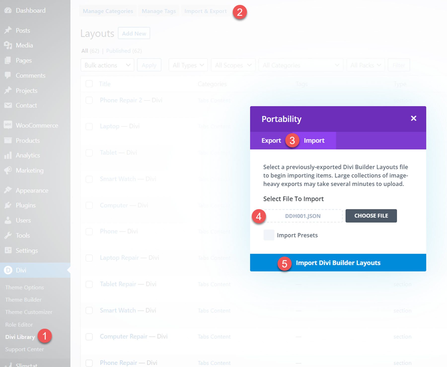 Divi-Produkthighlight Divi Headers Pack Installation 1