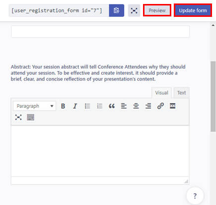 Previzualizare Buton Actualizare formular