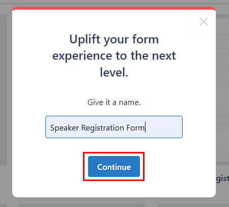 Formular de înregistrare a vorbitorului