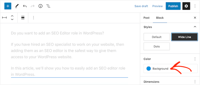 Cum să stilați blocul Separator în WordPress How to style the Separator block in WordPress
