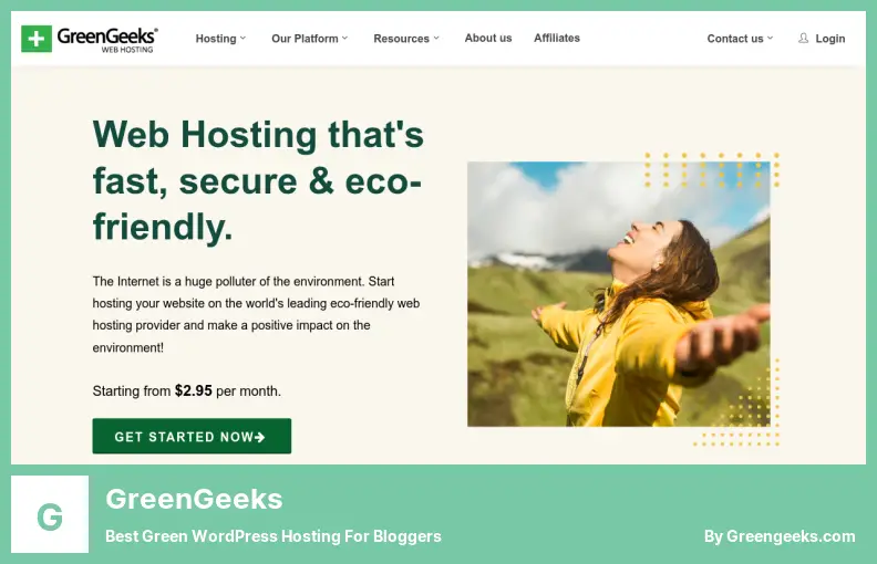 GreenGeeks - Cea mai bună găzduire WordPress ecologică pentru bloggeri