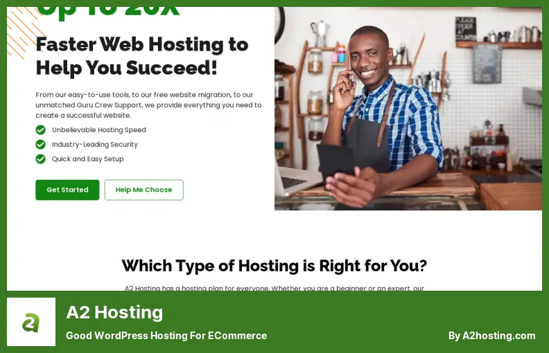 A2 Hosting - Găzduire WordPress bună pentru comerțul electronic