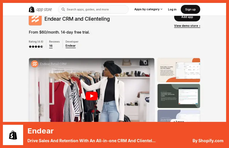Endear - Stimulați vânzările și reținerea cu o aplicație All-in-one CRM și Clienteling