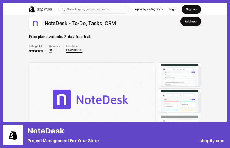 NoteDesk - Management de proiect pentru magazinul dvs