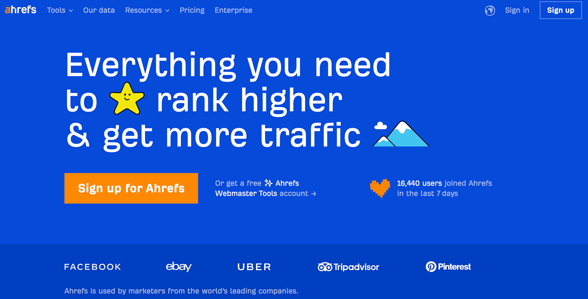 Site-ul ahrefs