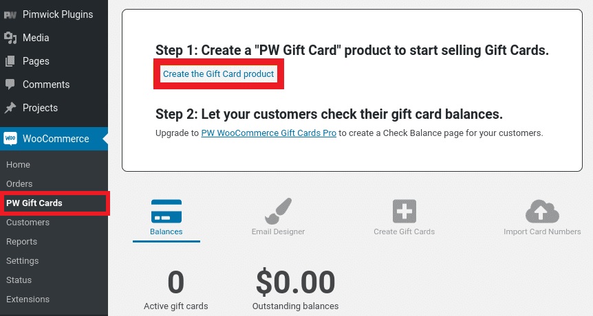 nuova carta regalo crea carte regalo woocommerce