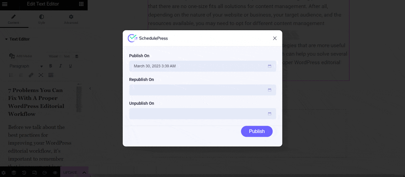 запланировать обновления в опубликованных блогах schedule updates in published blogs