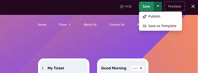Zapisz i opublikuj swój landing page Save and publish your landing page