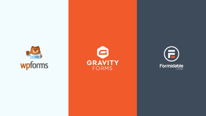 WPForms против гравитационных форм против грозных форм WPForms vs Gravity Forms vs Formidable Forms