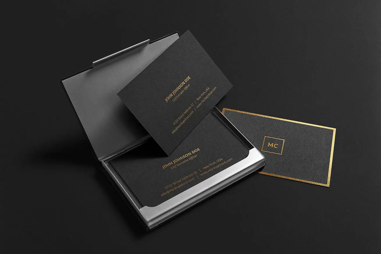 Mockup di biglietti da visita premium gratuiti -
