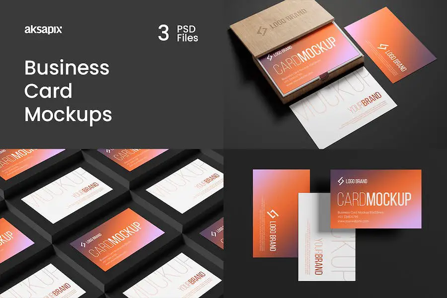 Mockup di biglietti da visita -
