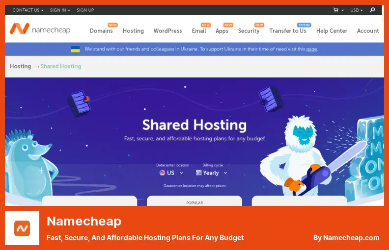 Namecheap - 适用于任何预算的快速、安全且经济实惠的托管计划