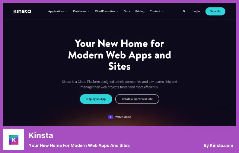 Kinsta - 您的现代 Web 应用程序和网站的新家