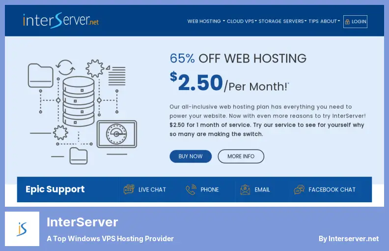 InterServer - лучший хостинг-провайдер Windows VPS
