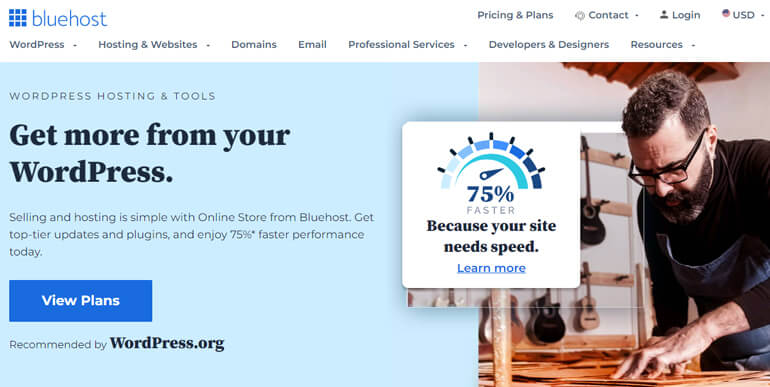 Bluehost WordPress 托管