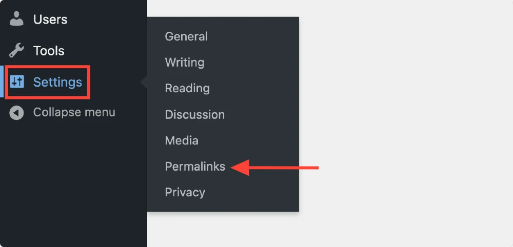 opțiuni permalink - erori 404 în wordpress