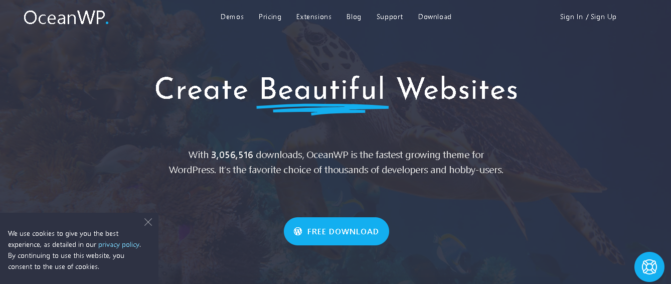 OceanWP - Sito web di arti marziali