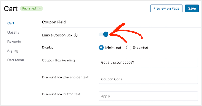 在您的网上商店接受优惠券 Accepting coupons on your online store