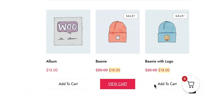 WooCommerce 中的滑动购物车示例 An example of a sliding cart in WooCommerce