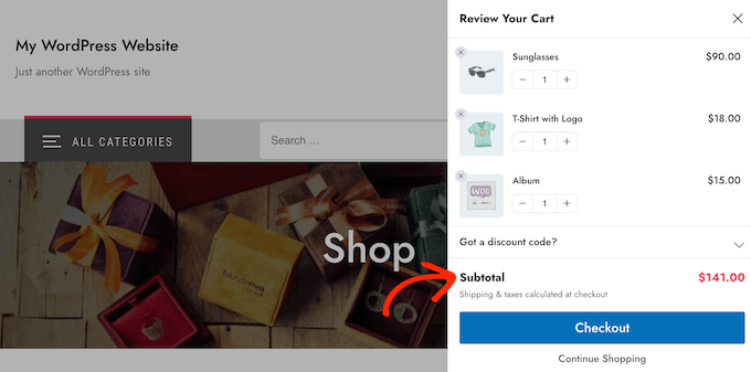 自定义 WooCommerce 购物车摘要 Customizing the WooCommerce cart summary