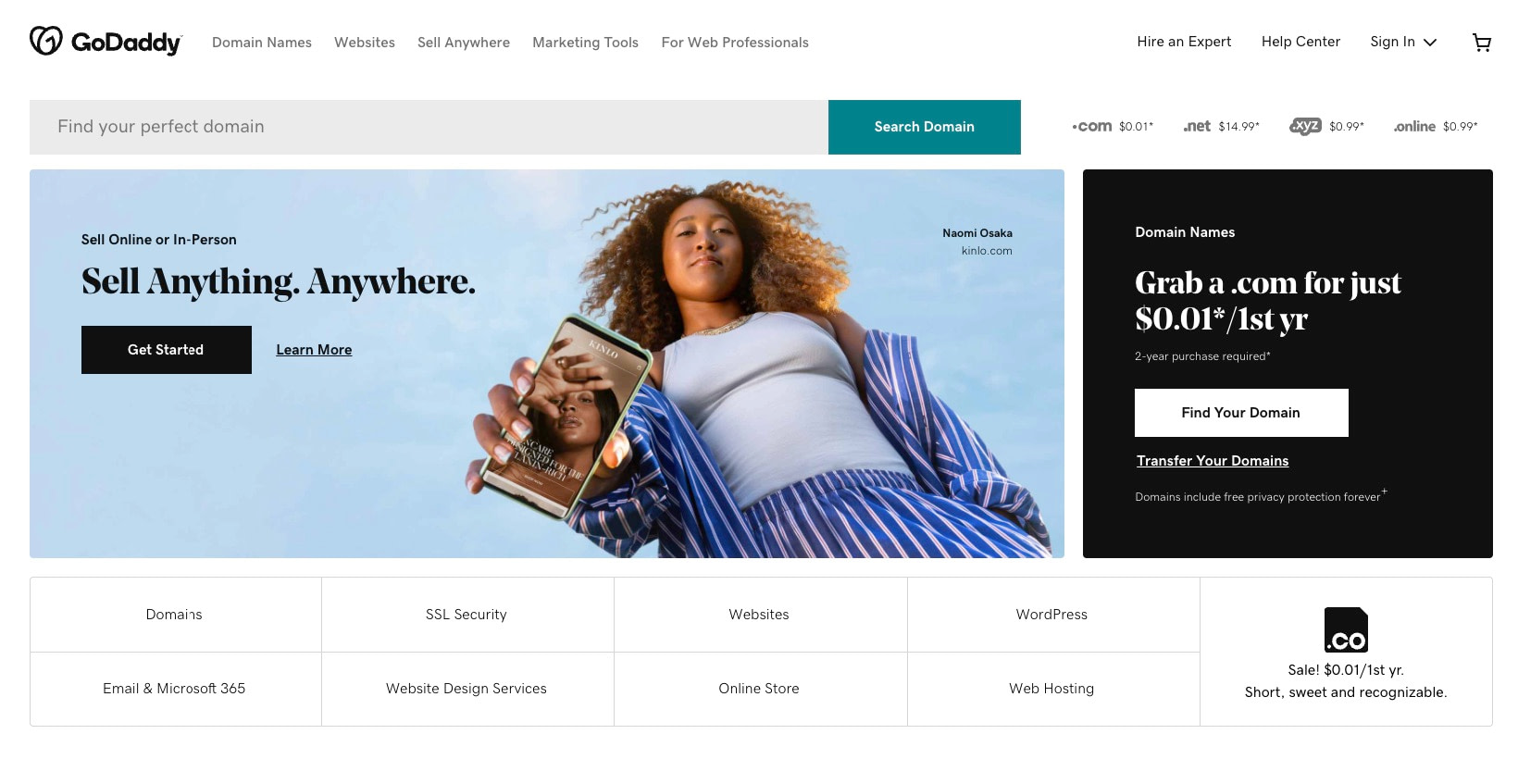 GoDaddy-Plattform