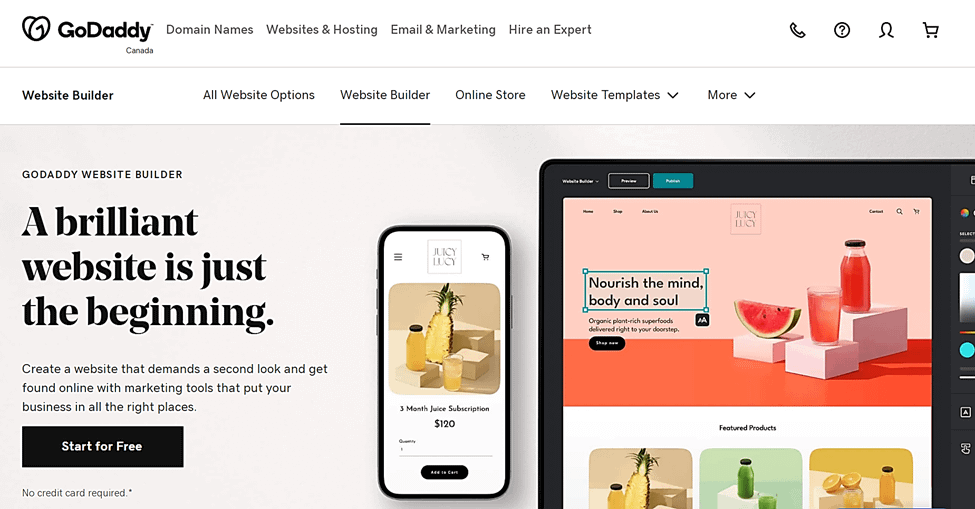 Website-Builder von GoDaddy