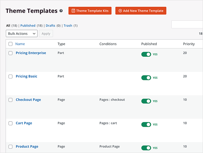 templateparts1 SeedProd WooCommerce template parts SeedProd
