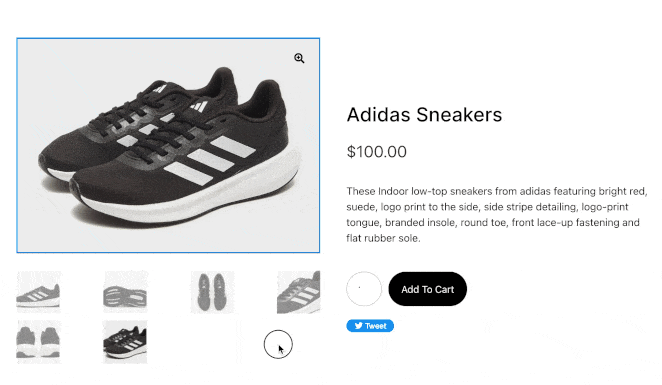 WooCommerceProductImageGallerySliderตัวอย่าง SeedProd WooCommerce product image gallery example with SeedProd