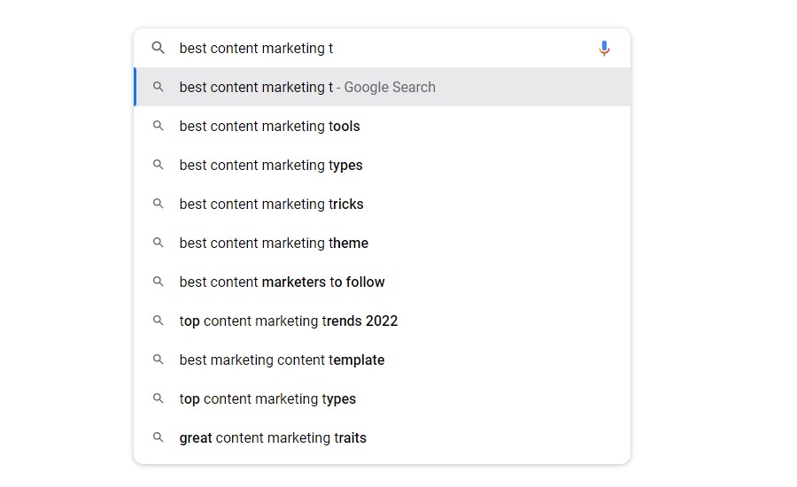 Suche nach Long-Tail-Keywords mit Google Autocomplete