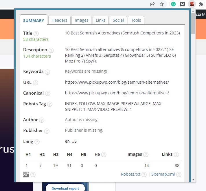 META SEO dalam 1 KLIK