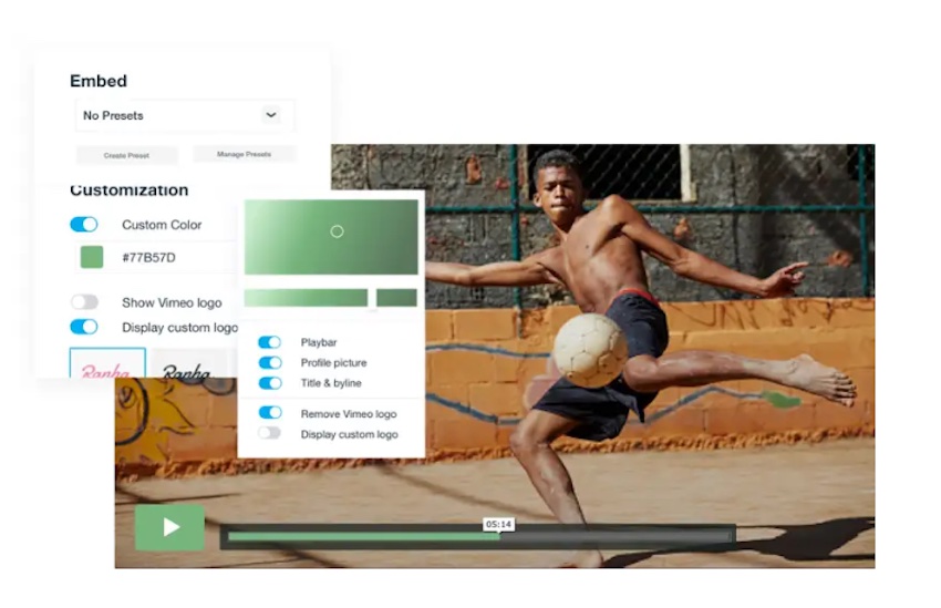 Vimeo 界面